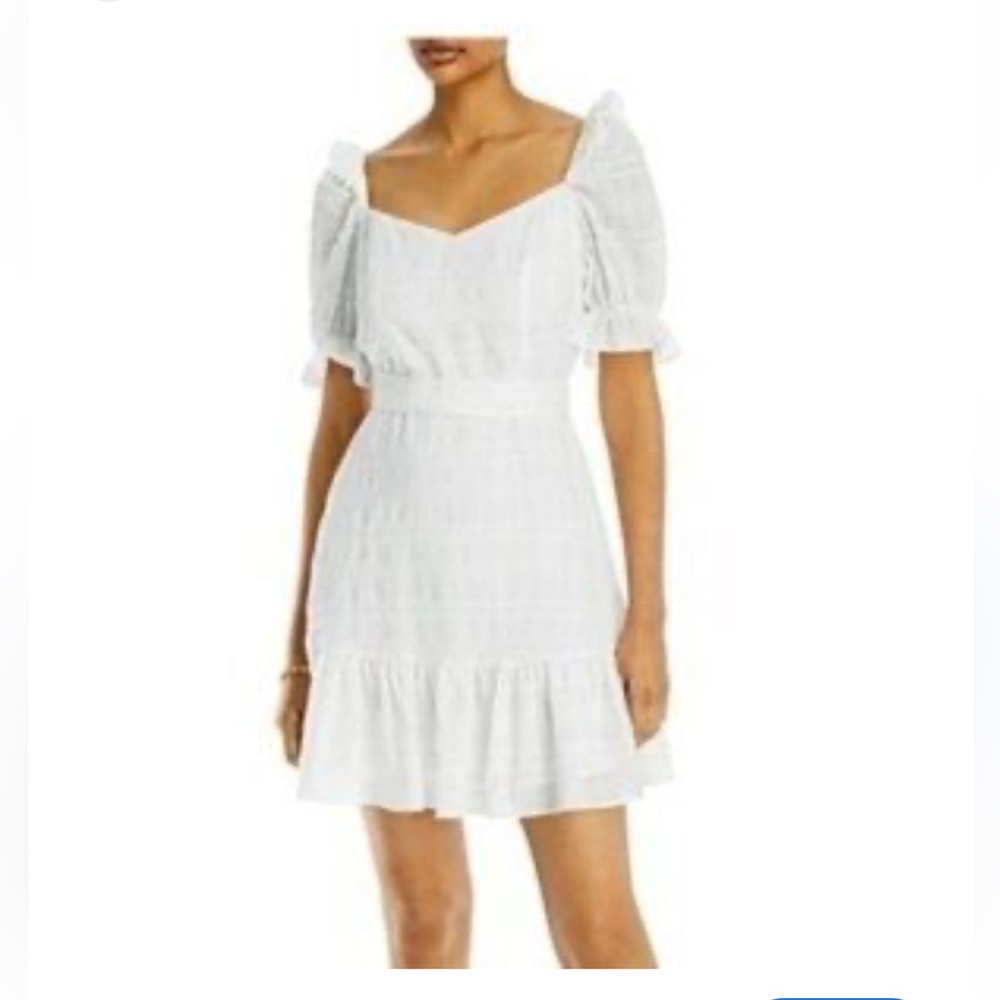Aqua white dress